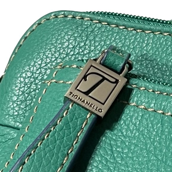 TIGNANELLO Green Leather Crossbody Bag NWT - Picture 11 of 15